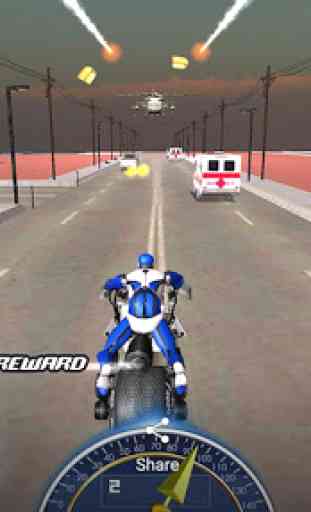 Police Bike Robot Shooter: Moto Racing Simulator 2