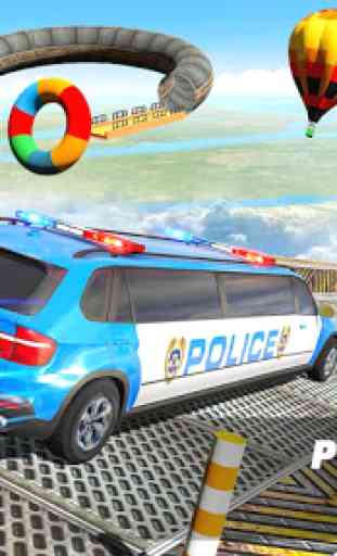 Police Limo Car Stunts GT Racing: Ramp Car Stunt 1