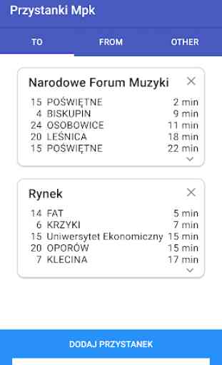 Przystanki MPK Wrocław 1