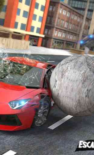 Reckless Car Driving: Rolling Ball Car Crash Drive 3