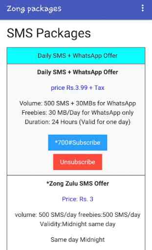Zong packages 4