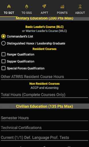 Army Promotion Point & APFT Calculator 3