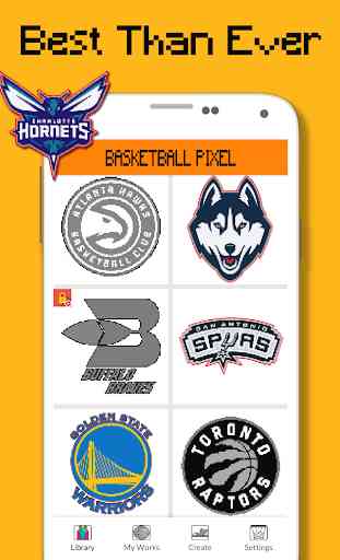 Basketball Logo Team Color By Number - Pixel Art 4
