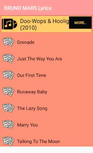 BRUNO MARS Songs Lyrics : Albums, EP & Singles 4
