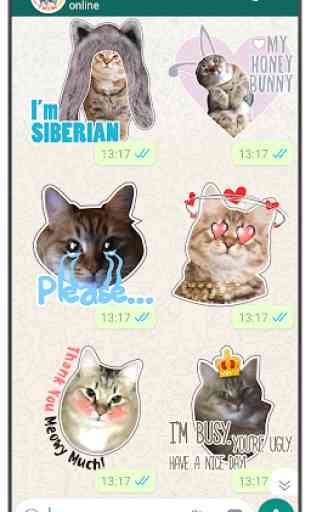 Cat Stickers WAStickerApps cat memes funny 1
