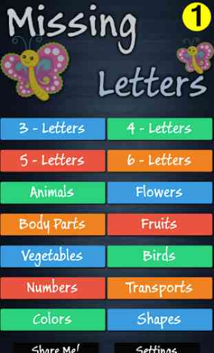 Missing Letters for Kids 1