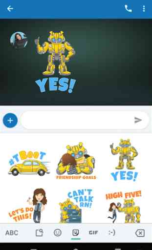 Official Bumblebee Stickers for Gboard 3