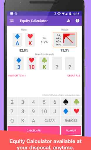 Poker Odds+ Texas Hold'em poker odds calculator 1