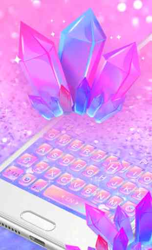 Purple Crystal Keyboard Theme 1