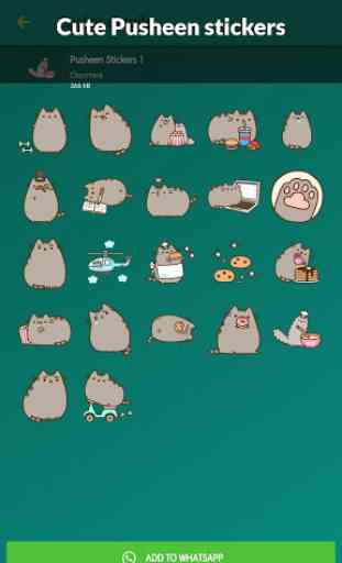 Pusheen: Cat Cute Stickers WAStickerApps 2