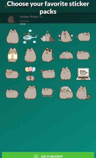 Pusheen: Cat Cute Stickers WAStickerApps 3