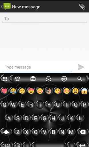 Spheres Black Emoji Keyboard 1