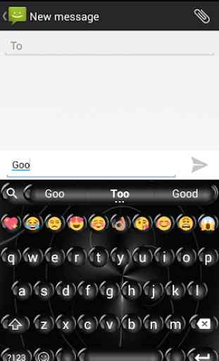 Spheres Black Emoji Keyboard 2