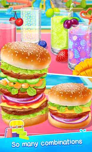 Summer Waterpark Food - Hamburger & Icy Juice Fun 3