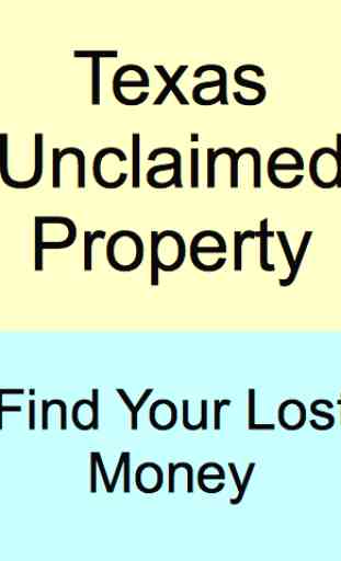 Texas Unclaimed Property 1