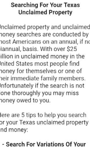 Texas Unclaimed Property 3
