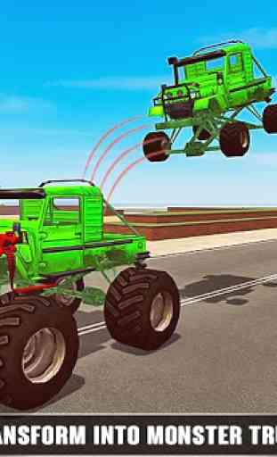 US Army Monster Truck Transform Robot Games 2