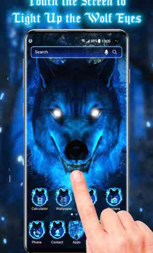 3D Ice Wolf Live Wallpaper 2