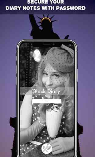 Black Diary : Secret Diary with Lock | Fingerprint 1