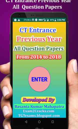 CT Entrance Previous Year Question Papers 1