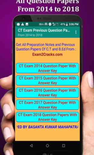 CT Entrance Previous Year Question Papers 2