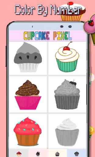 Cupcake Coloring By Number-PixelArt 1