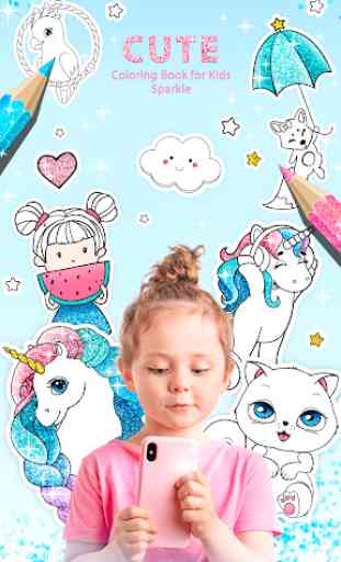 Cute Coloring Book for Kids Sparkle 1