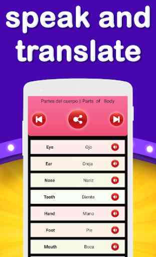 English Spanish translator & Learn Spanish free 2