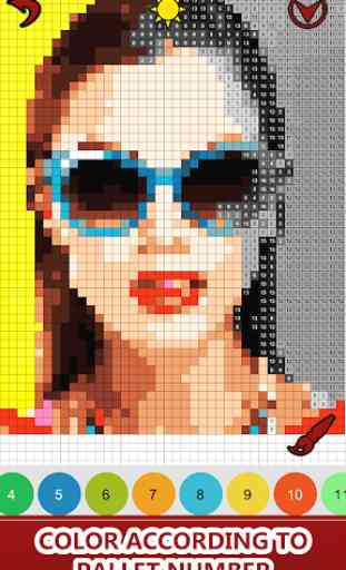 Fashion Color by Number-Pixel Art Sandbox Coloring 2