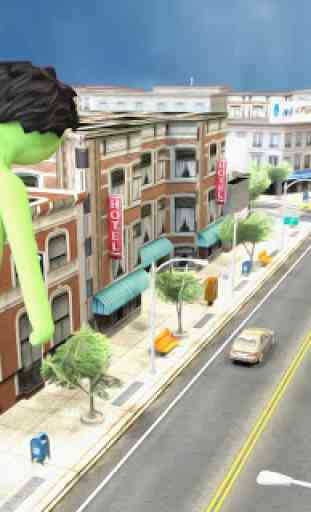 Green Monster Stickman Rope Hero Crime Simulator 4