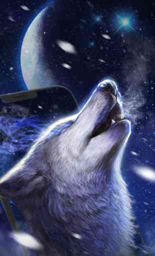 Howling Wolf Live Wallpaper 1