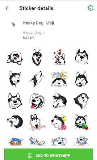 Hushky Dog Sticker for WhatsApp 2