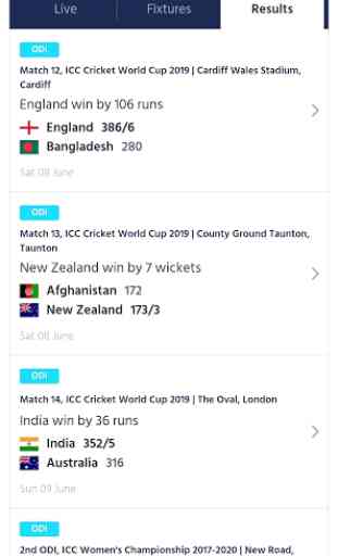 ICC Cricket Live Scores 3