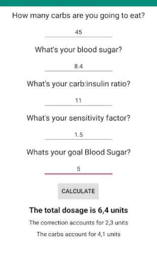 Insulin Dose Calculator and timer for diabetes 1