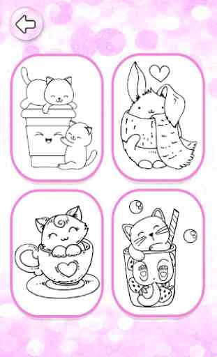 Kawaii Coloring Pages With Glitter - Drawing Book 2