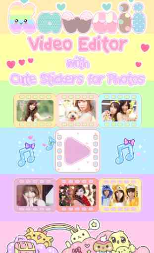 Kawaii Video Editor with Cute Stickers for Photos 1