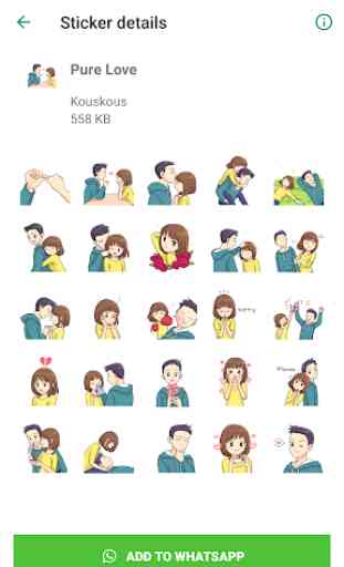 Love Story Stickers - WAStickerApps 3