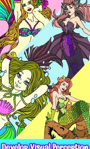 Mermaid Color by Number Book:Glitter+Crayon Paint 1
