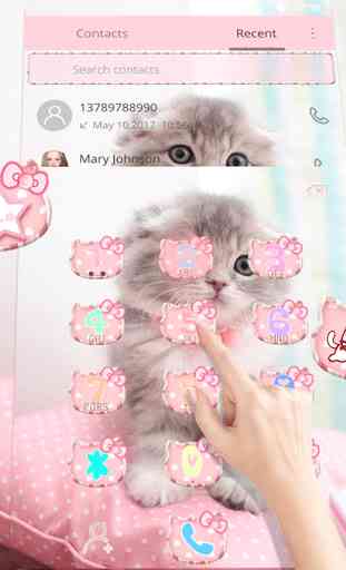 Pink Cute Kitty Cat Theme 3