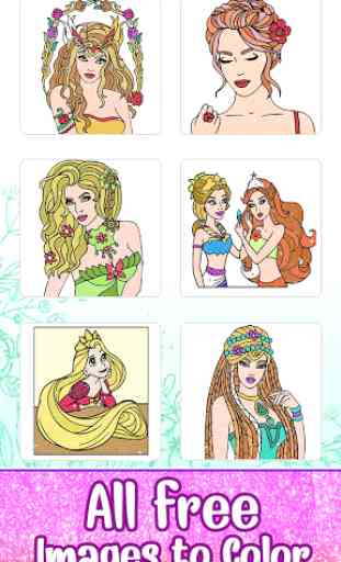 Princess Glitter Color by Number: Sparkly Coloring 1