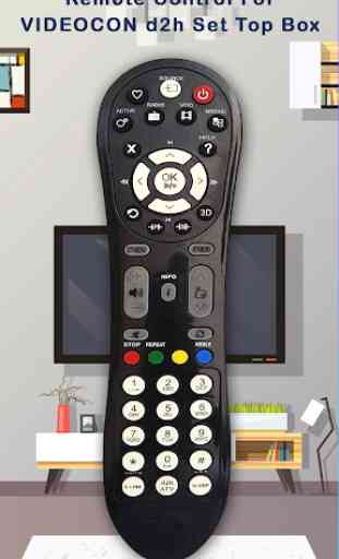 Remote Control For Videocon d2h Set Top Box 3