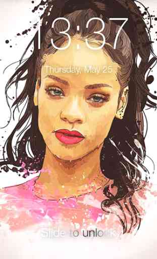Rihanna Art Lock Screen 3