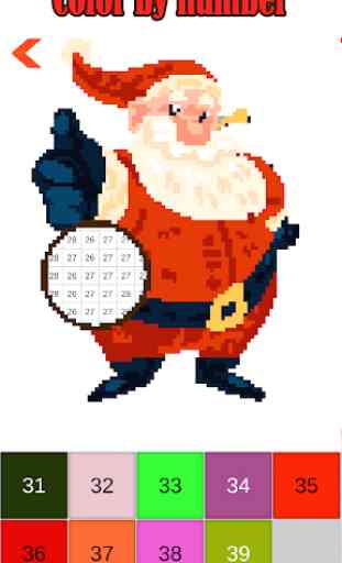 Santa Claus Color by Number Sandbox Pixelart Color 3