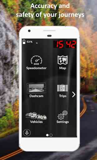 Speedometer GPS dashboard Car Map & Dashcam 1