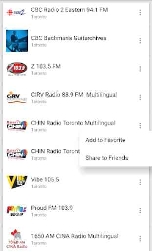 Toronto Radio Stations - Canada 1
