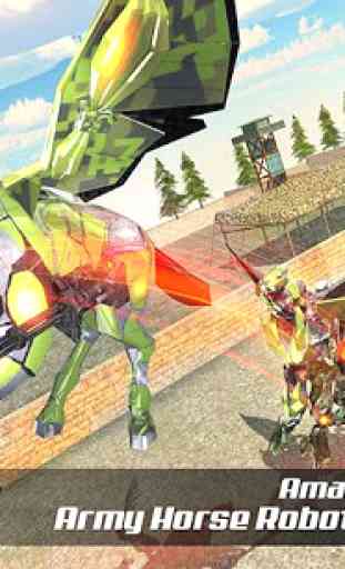 Transform Army Horse Robot: Flying Speed Hero 4