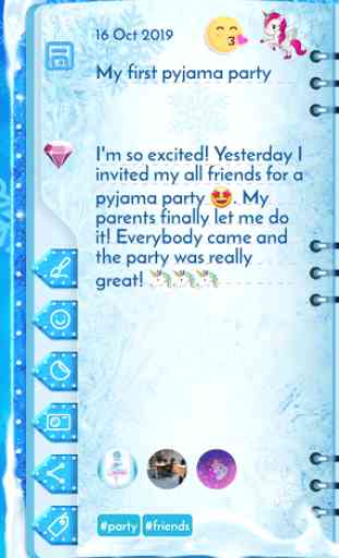 Winter Princess Diary (with lock or fingerprint) 4