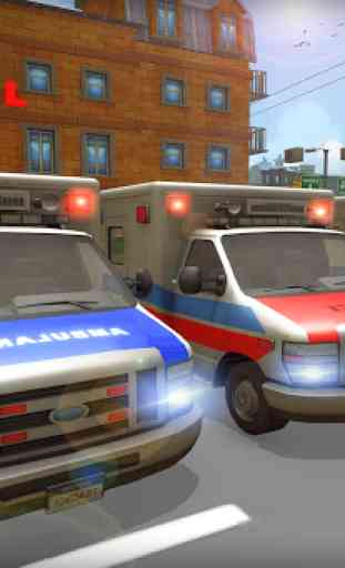 911 Emergency Ambulance Hospital Rescue Mission 3D 3
