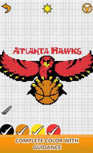 Basketball Logo Color by Number:Pixel Art Coloring 4