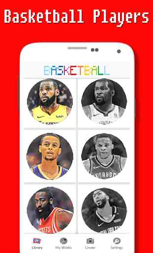 Basketball Players Color By Number - Pixel Art 2